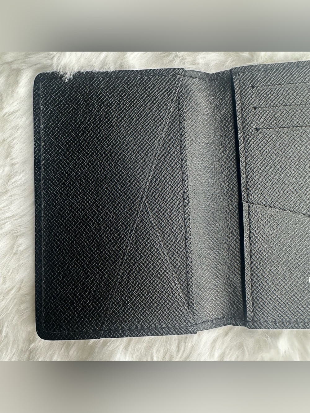 *LOUIS VUITTON* Black Epi Leather Pocket Organizer Card Holder Wallet - Picture 6 of 10